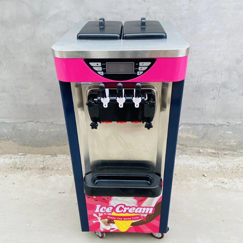 Commercial Ice Cream Soft Machine 3 Flavors Cheap Ice Cream Maker