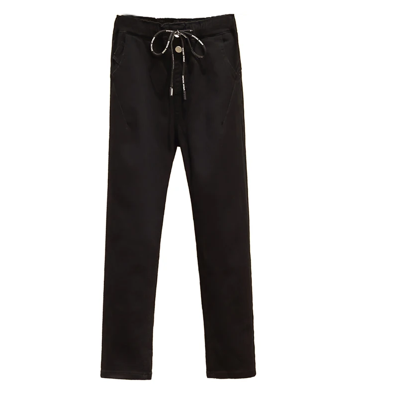 jeans women high waist stretch mom  jeans plus size  Elastic Waist Denim pants   black aesthetic jeans