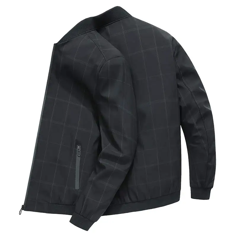 Новинка, брендовая Черная мужская повседневная Уличная куртка на молнии, мужские винтажные осенние куртки, jaqueta masculina militar 93005 - Цвет: Черный
