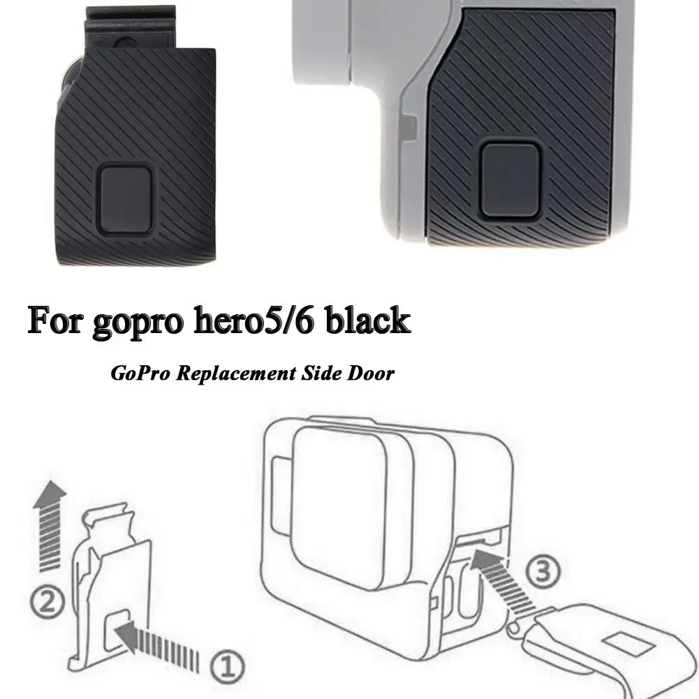 Для GoPro Hero 5 6 USB крышка боковой двери Крышка запасная часть USB-C HDMI ремонт двери для GoPro Hero5 6 Аксессуары для камеры
