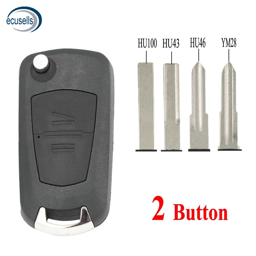 2 Telecomandi Chiave Auto Fob Custodia Shell Con Pulsanti Per Opel Vauxhall Buick Astra Insignia Vectra Chevrolet Cruze Aveo Spark Captiva Orlando - 2