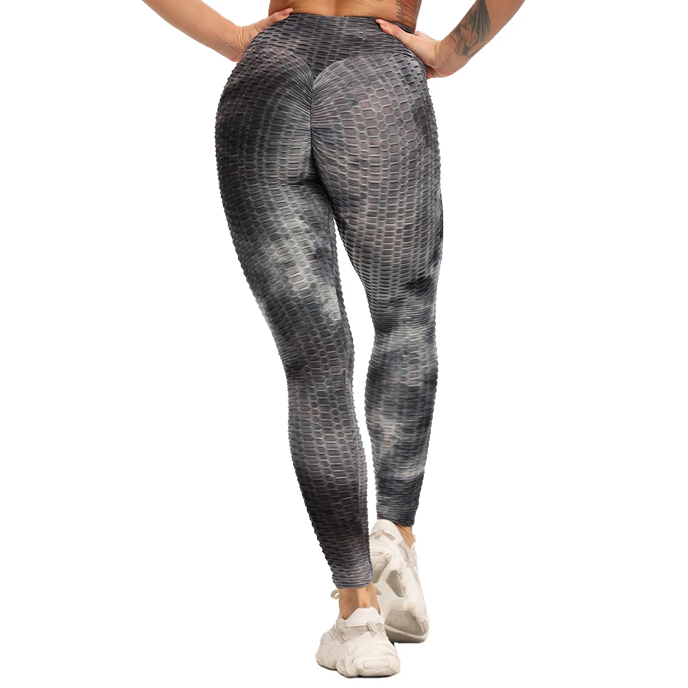 Embossed Pattern Gym Leggings