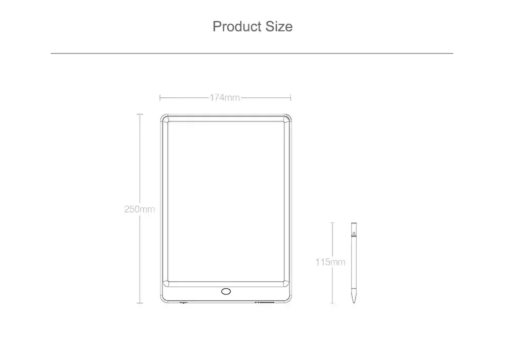 Xiaomi Wicue письменный 10 12 дюймов Радужный ЖК-дисплей почерк доска для письма планшет 16 дюймов без задний светильник Обучающие Детские Инструменты