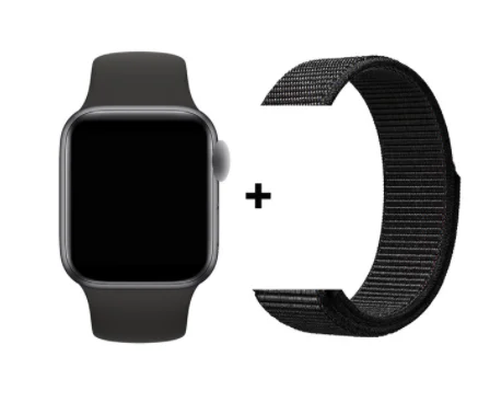and Nylon black IWO 12 Смарт-часы Bluetooth 1:1 Series 5 gps Inteligente Pulseira для мужчин и женщин iwo11 умные часы для IOS Apple VS IWO 10 9 8 7 6 - Цвет: and Nylon black