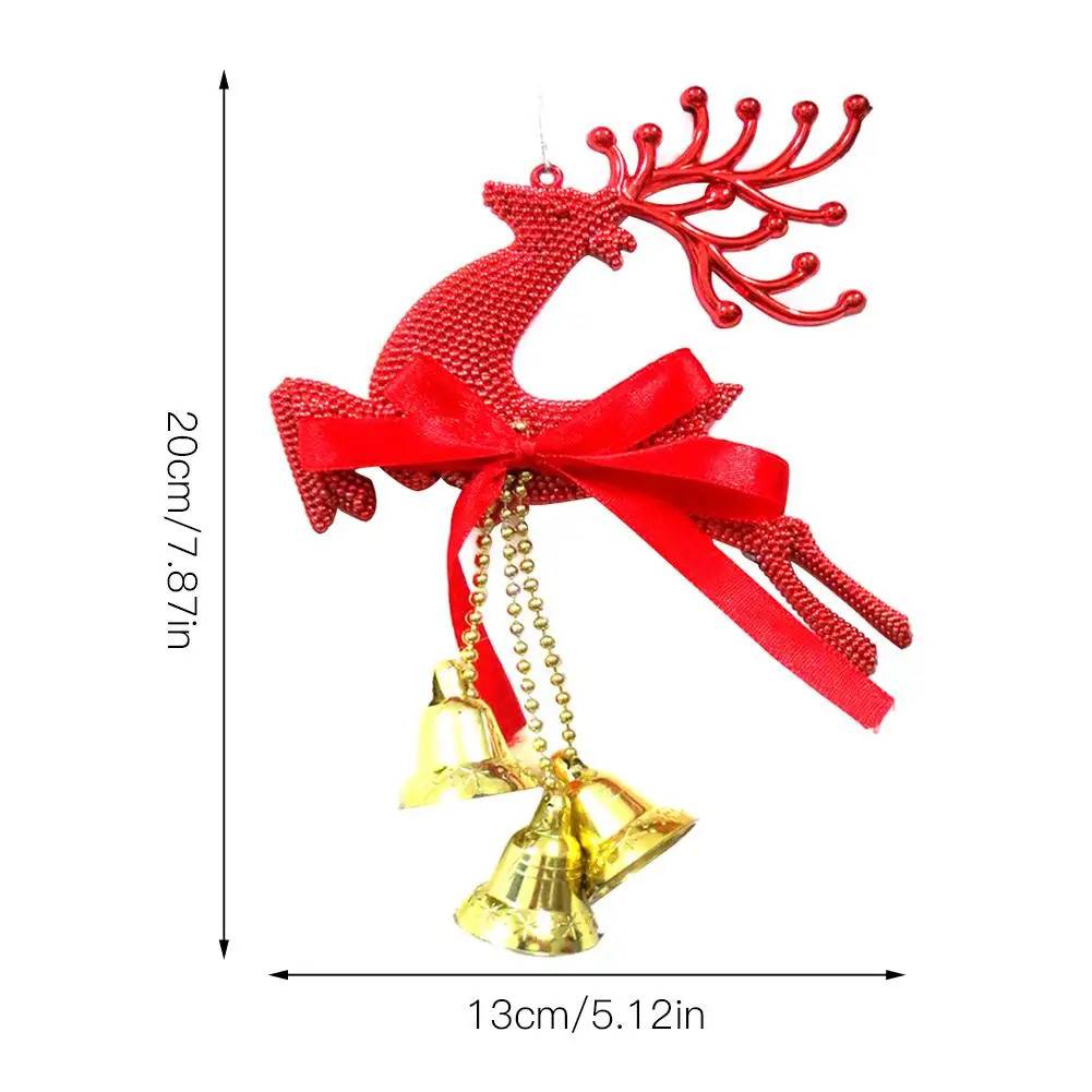 1 шт., серебристые, золотистые рождественские безделушки, рождественские украшения на елку, олени, вечерние украшения, Рождественский Декор, олень с колокольчиками