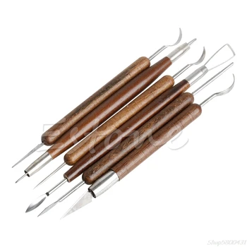

New 6pcs Clay Sculpting Set Wax Carving Pottery Tools Shapers Polymer Modeling O30 20 Dropshipping