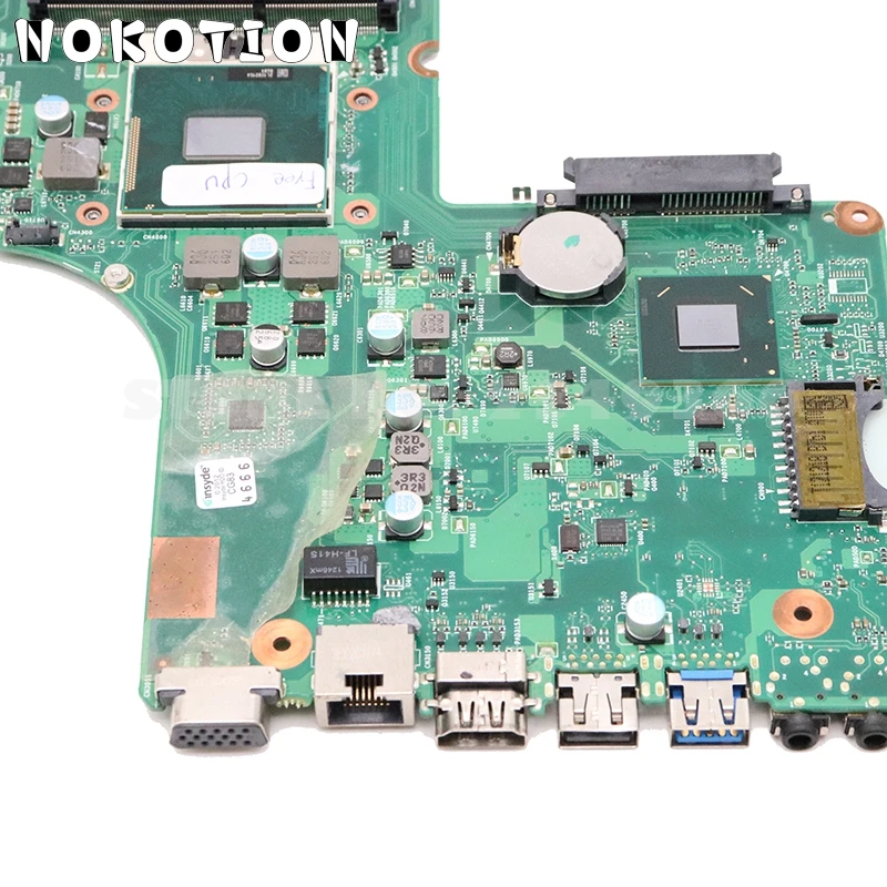 NOKOTION V000275540 основная плата для Toshiba Satellite C855 HM70 DDR3 cpu DK10F-6050A2541801-MB-A02