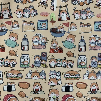 

145*90cm Shiba Inu Corgi Dog Polyester waterproof Oxford Fabric Cloth for patchwork DIY Sewing Tablecloth bag raincoat wallet
