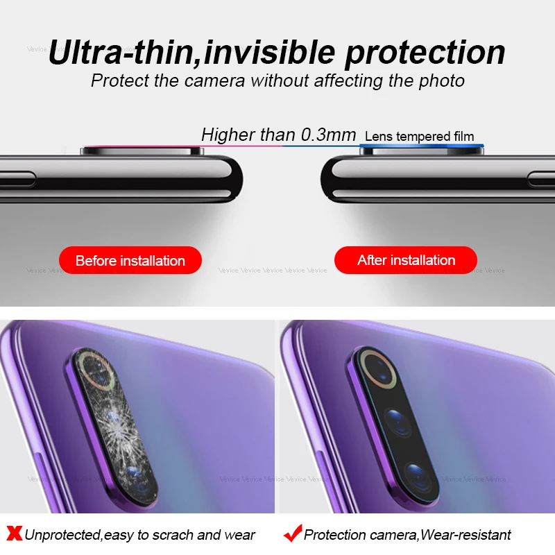 Защитное стекло 9D для камеры 2 шт. Xiaomi Mi 9 SE 9T Pro A3 Lite закаленное Защитная пленка