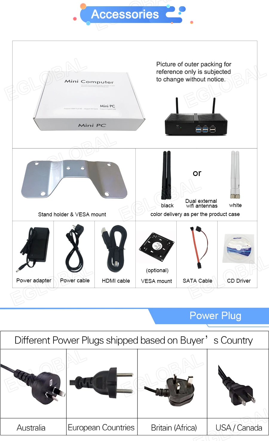 Процессор EGlobal fanless Nuc Intel i7 i5 7200U i3 7100U DDR3L память Мини ПК Windows 10 Linux мини настольный компьютер 4 к HTPC HDMI VGA 300 м Wi-Fi