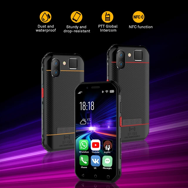 SERVO S10 Pro IP68 Waterproof mini Smartphone MTK6737 3GB 64GB NFC Walkie  talkie Rugged Phone 13MP Fingerprint Face Recognition