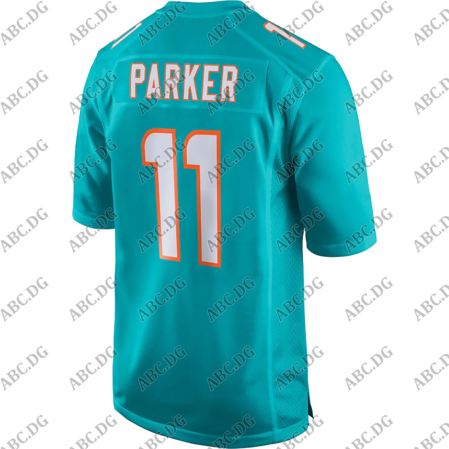 Футболка Майами DeVante Parker Aqua Game для мужчин и женщин персонализированная игровая