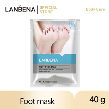 

LANBENA Exfoliating Foot Peel Mask Only Need One Pair Remove Dead Skin Thoroughly in 2-7 Days Foot Mask Peeling Cuticles Heel