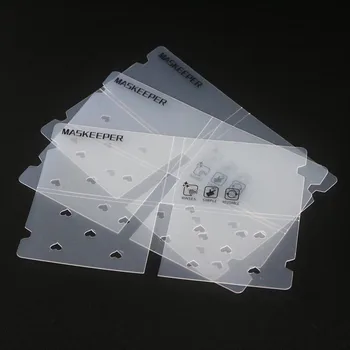 

Hot On Sale Breathable Portable PVC Mask Clips Disposable Face Mask Storage Case Container Foldable Recycling Mask Holder