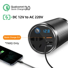 Deelife Car Inverter 12v 220v Converter DC 12 V to AC 220 V Power Adapter USB Charger QC 3.0 Voltage Display Auto Inversor