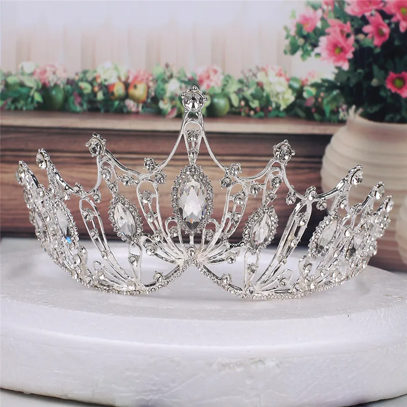 

Classic Vintage Rhinestone Crystal Diadem Women Wedding Crown Bridal Tiara Headpiece Headdress Headwear Hair Accessory