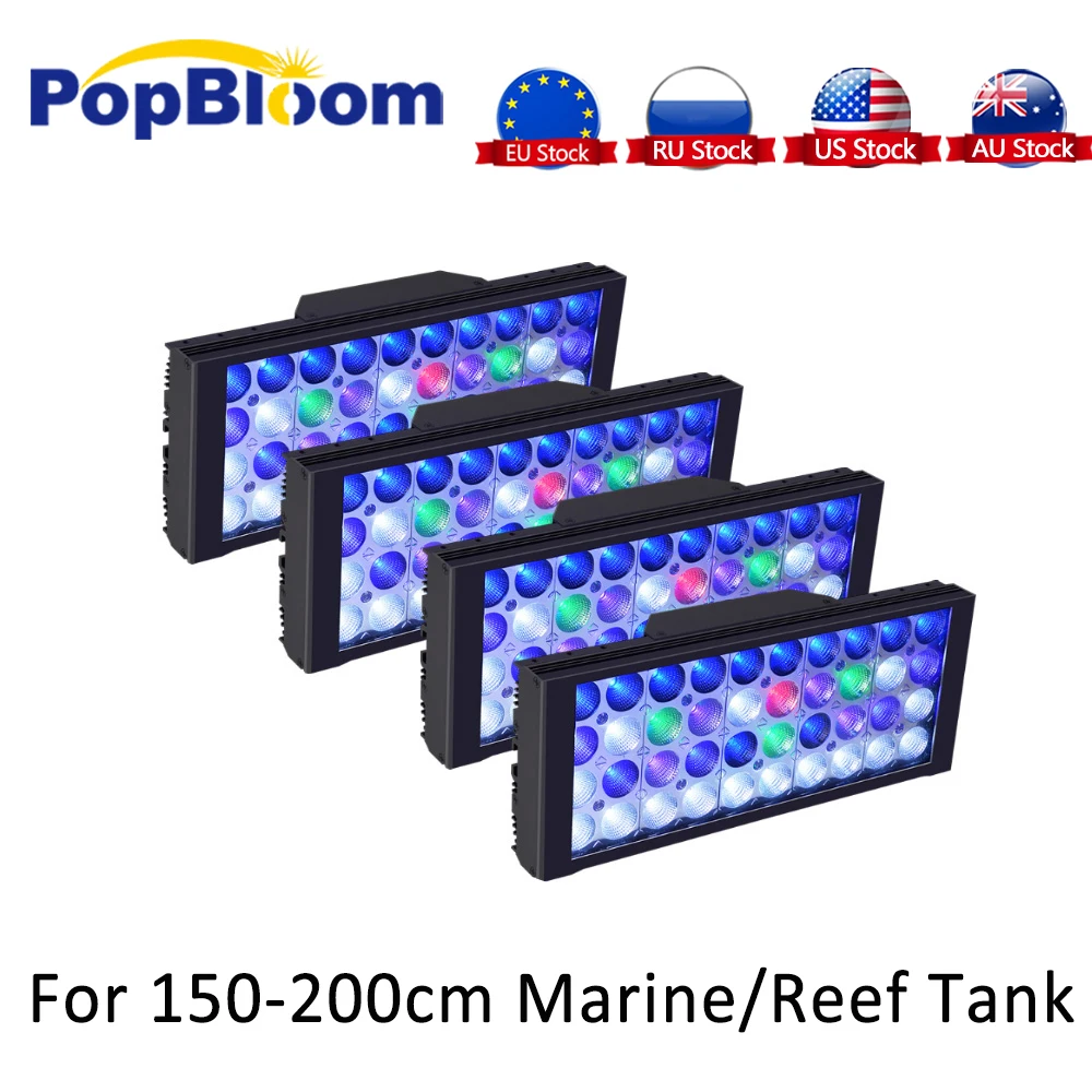

PopBloom marine led light aquarium lamp for aquarium led fish tank light full spectrum dimmable controller MJ3BP4