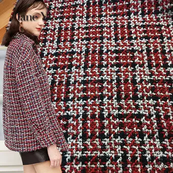 

Spring Walk Show Sea-blue Striped Fragrant Fabrics Wool Cashmere Knitted High-grade Knitted High-quality Wool Fabrics