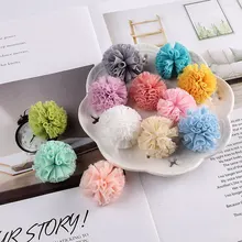 10 шт./партия 35 мм кружевной шар DIY Марля Эластичный Цветок помпоны ремесло плюшевая подвеска-сетка для головы волос свадебное платье аксессуары для шитья