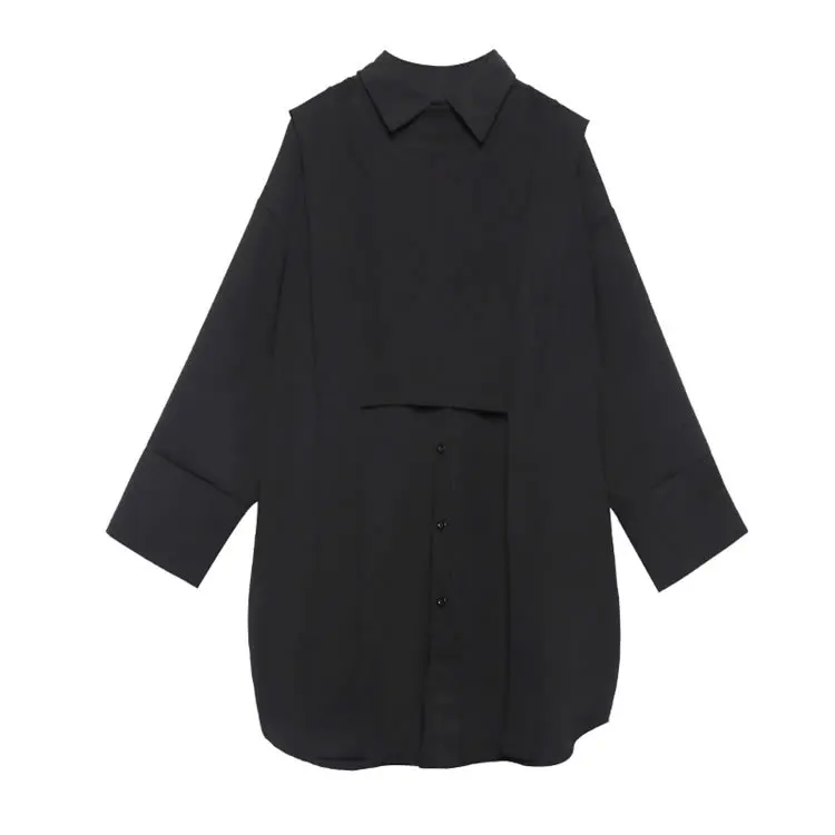 XITAO Модный комплект из двух предметов женские рубашки размера плюс жилет женский комплект 2 шт. уличная одежда осенние женские топы и блузки GCC2808