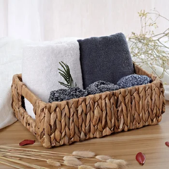 

Storage basket handmade straw woven primary color portable cane woven sundry storage basket simple indoor household supplies