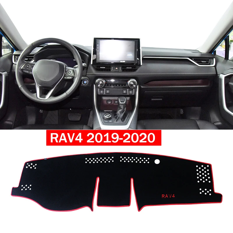 Car Dashboard Cover Mats Avoid Light Pad Instrument Platform Desk Carpets For Toyota RAV4 2013-2017