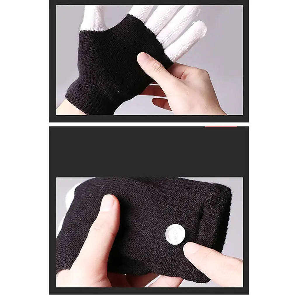 Dance Led Luminous Gloves Colorful Glowing Performance Gloves New Exotic Flash Gloves Children's Adult Gloves
