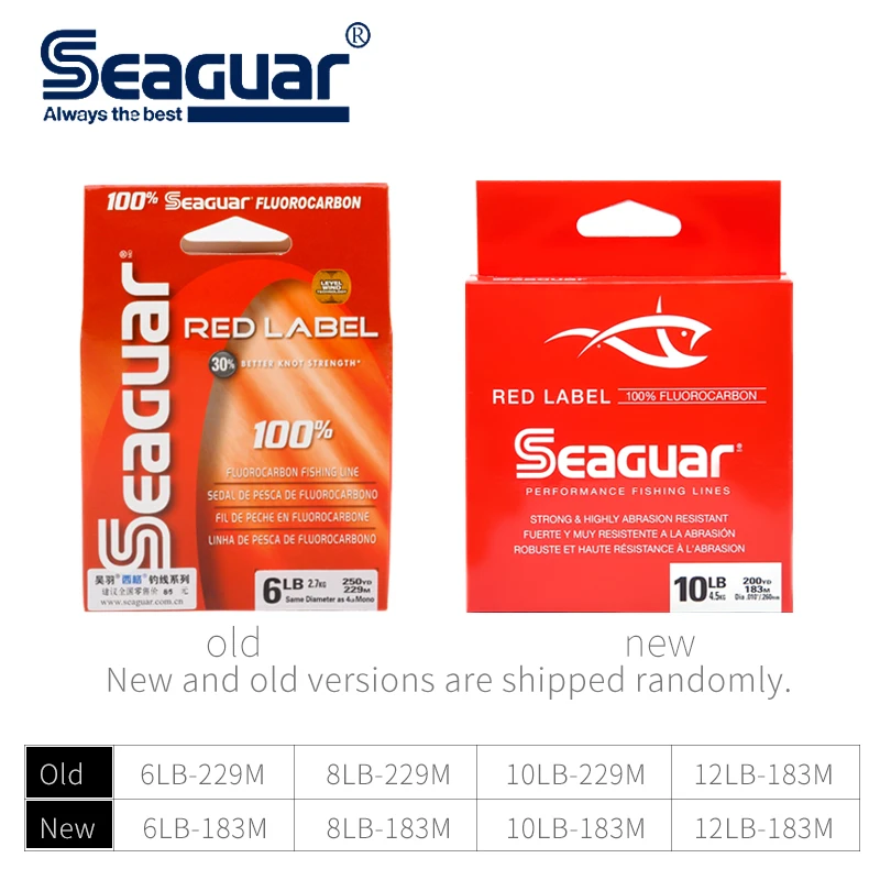 Seaguar Red Label фторуглеродная рыболовная леска 6LB 12LB тестовая для ловли карпа