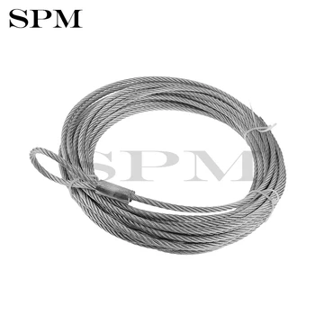 

Steel Wire Winch Cable Rope Replacement Metal for ATV UTV 12.2m x 5.5 mm Silver