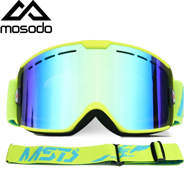 US $22.15 Mosodo Men Women Ski Goggles Double Layers Antifog UV Big Ski Mask Glasses Skiing Snow Snowboard G