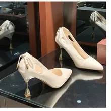 

Women's 2021 Fashion Sexy Single Shoes Female Pointed Toe Stiletto Spring and Autumn Fashion High-heeled Single Shoes Women