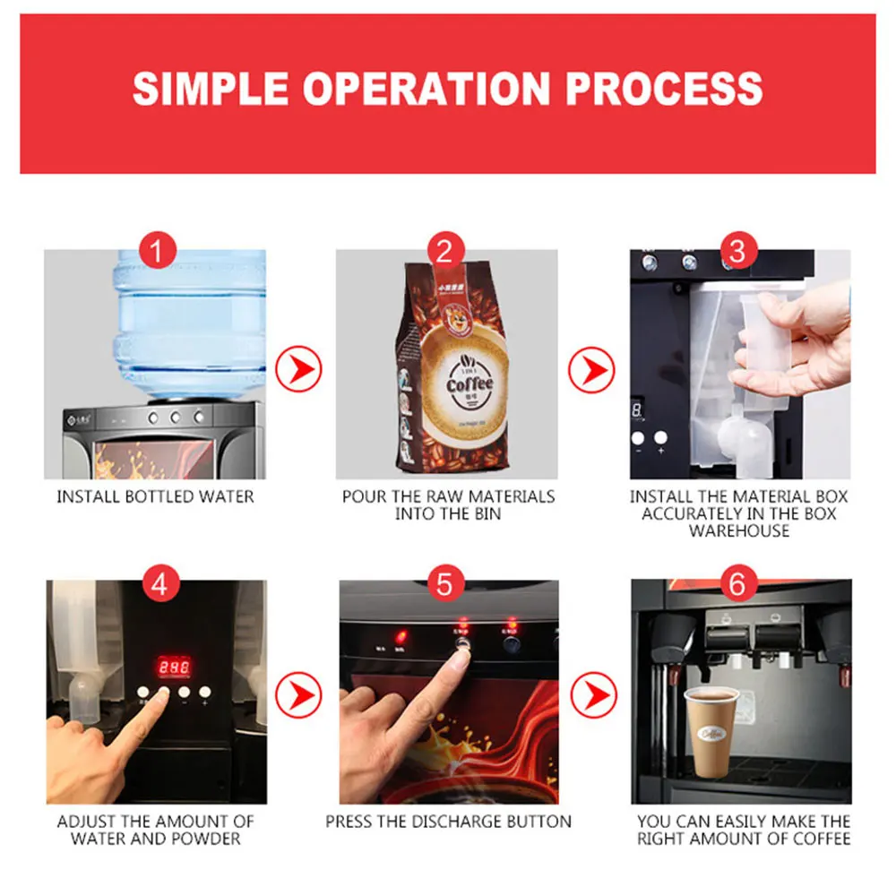 Automatic Instant Coffee Maker Commercial Beverage Machine Household Coffee Machine Milk Tea Juicer Soy milk Hot Drink