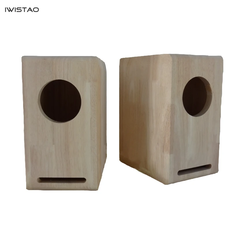 

IWISTAO HIFI 4 / 5 Inch Full Range Speaker Empty Cabinet 5.4/7.1L 1 Pair Finished Wood Labyrinth Structure Blank for Tube Amp