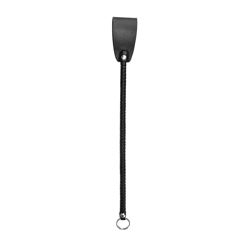 

Leather Flirting Slapper Durable Spanking Paddle Bat Restraint Toy Role-play Accessories for Couples Adults (Black)
