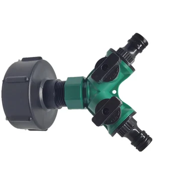 

Adapter Outdoor Hose Connector Double Head Nozzle IBC Tank Accessories Tool Part