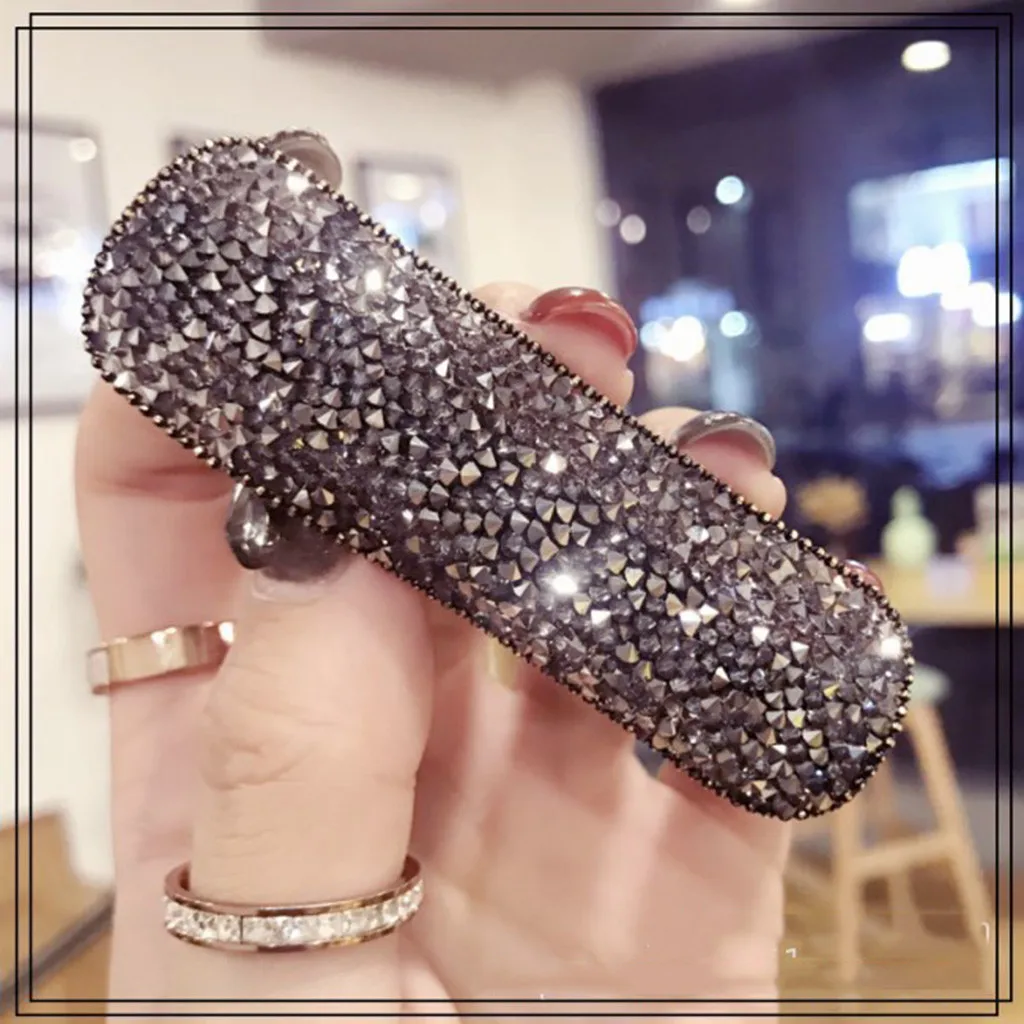 as the picture shows Квадратные капли Полный алмаз горный хрусталь Металлический челка зажим «утиный клюв» шпилька блестящая ins explosion аксессуары mujer заколки 05 - Цвет: as the picture shows