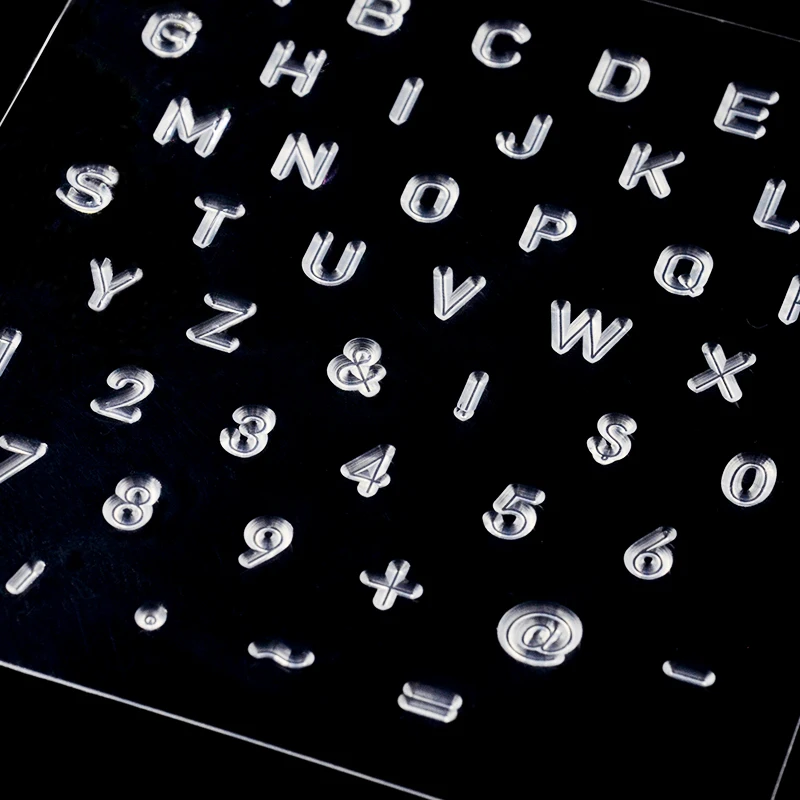 transparent letter mold Upper and lower Alphabet A To Z Mold Number Leather Craft Tool Stamping Set Punch Kit