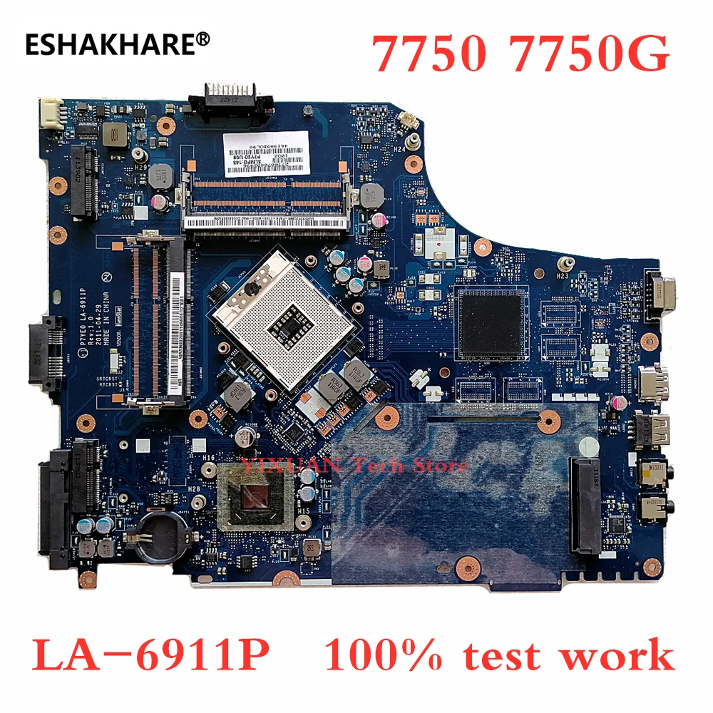 Материнская плата P7YE0 LA-6911P для ноутбука Acer aspire 7750 7750G 7750Z MBRN802001 HM65 DDR3