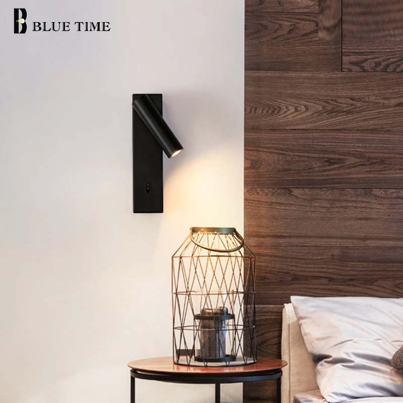 LED Slaapkamers Wandlampen, Moderne stijlvolle zwarte en brons messing goud 50cm metalen acryl pijp LED Wandlamp for Woonkamer Slaapkamer Gang Wall Sconce (Color : A, Size : Neutral white
