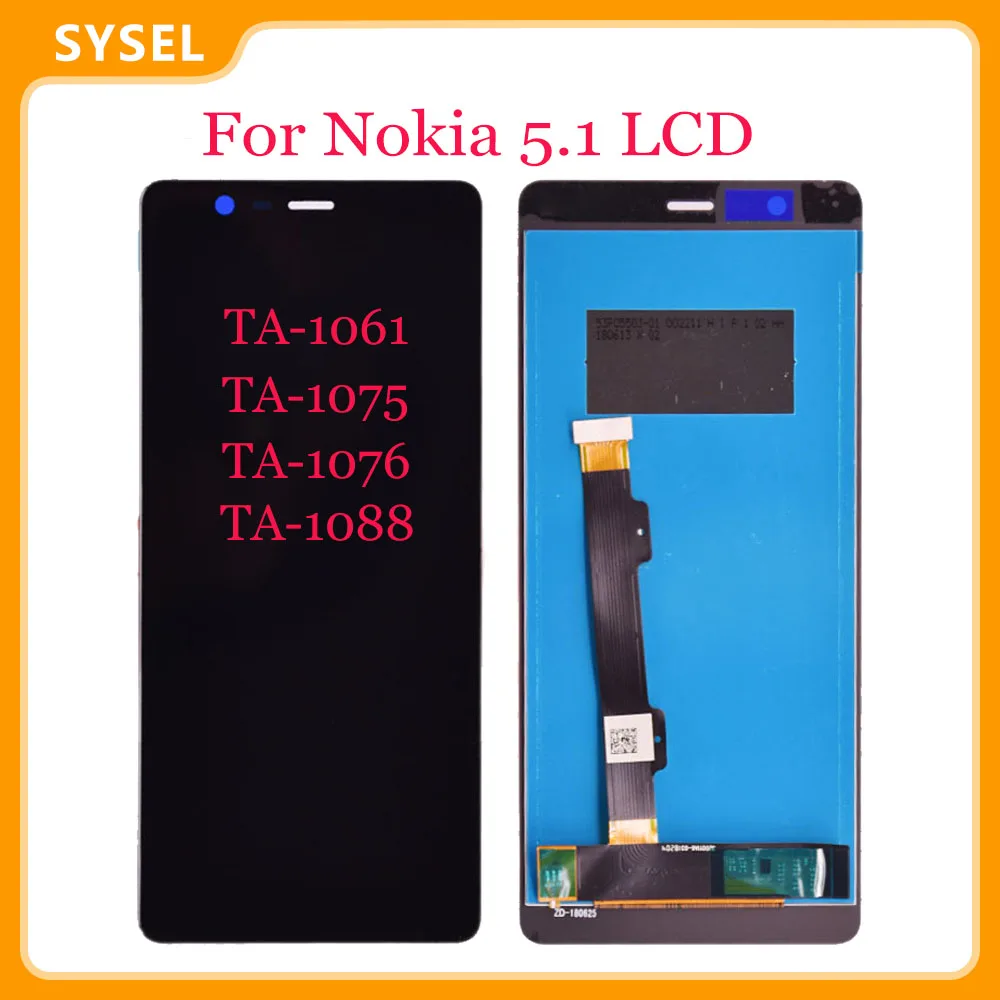 100% Протестировано для Nokia 5 1 LCD TA-1061 TA-1075 TA-1076 TA-1088 ЖК-дисплей сенсорный экран