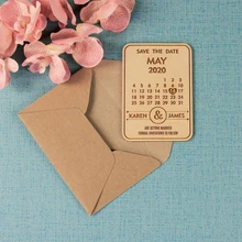 Personalized Calendar Wooden Magnet ,Wedding Save the Date,Bridesmaids Gift Ideas Save the Date Wedding Favors(China)