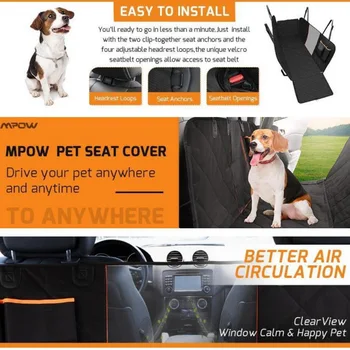 

Car Seat Cover Dog Car Mat Waterproof Pet Dog Carrier Cars Rear Back Seat Mat Hammock Cushion Transportin Perro Oxford