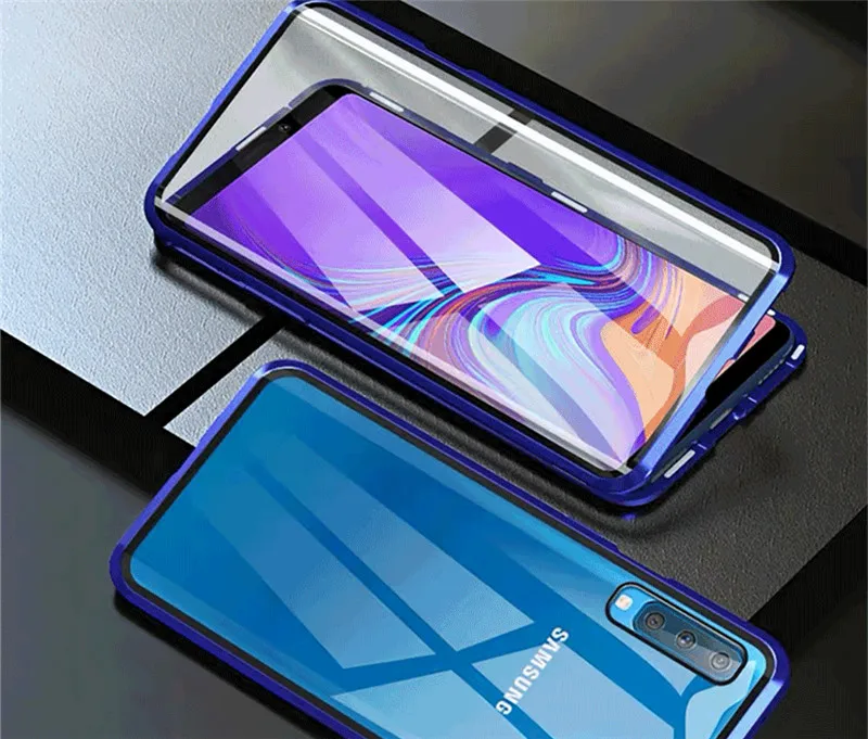 Поглощение электромагнитных волн металлические чехолы для samsung Galaxy A10 A20 A30 A40 A50 A60 A70 A80 A90 чехол двухсторонняя, для стекла 360 противоударный