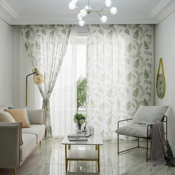 

Curtains For Kitchen Printed Tulle For Curtains Drapes Door Fabric Floral Sheer Curtains For Living Room Bedroom