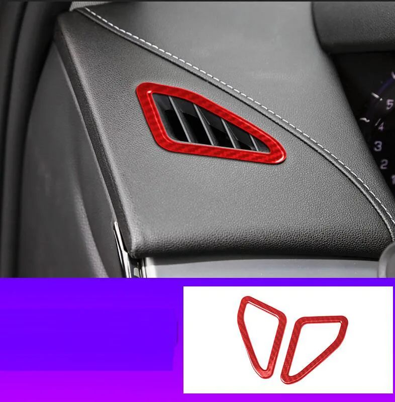 Carbon fiber Красный углеродного волокна автомобиля полный набор интерьера отделка комплект для cadillac ATS - Цвет: Carbon fiber