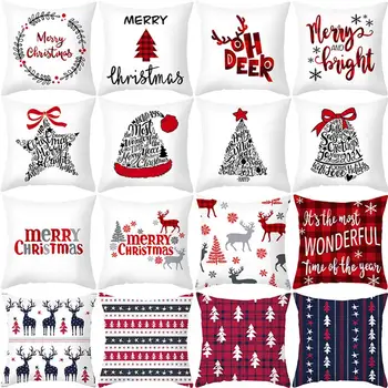 

1Pc Christmas Cushion Cover Decorative Sofa Pillow Cover Case Seat Car Home Decor Throw Pillowcase Christmas Decoration For Home