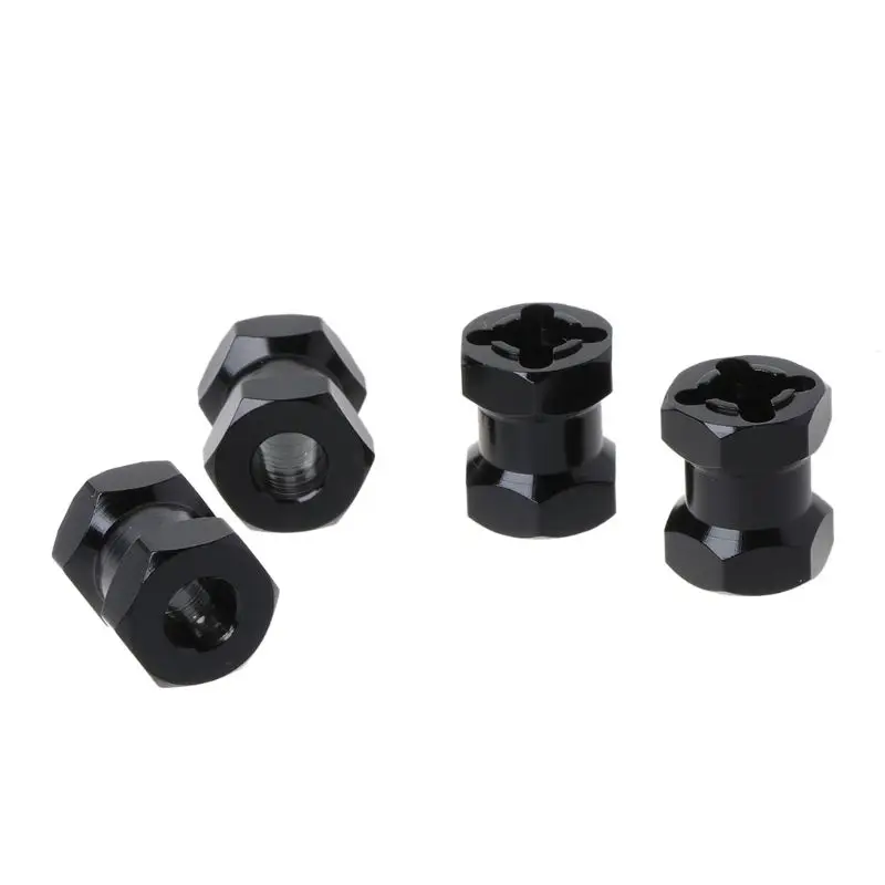 

4PCS Wheel Hex Hub M12 12mm Extension Adaptor M15 15mm 4 Longer Combiner Coupler Alloy for 1/10 RC Crawler RC Spare Parts 95AE