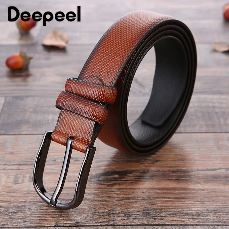 Deepeel 1 шт. 3,5-4,0 см* 105 см-125 см мужской кожаный ремень с пряжкой из змеиной кожи Harajuku роскошный ремень высокого качества Повседневный ремень YK722