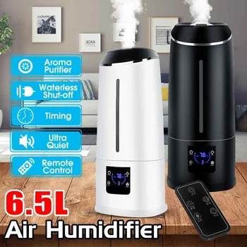 

6.5L Large Capacity Cool Mist Humidifier Remote Ultrasonic Essential Oil Diffuser Waterless Shut-off Air Humidifier Purifier