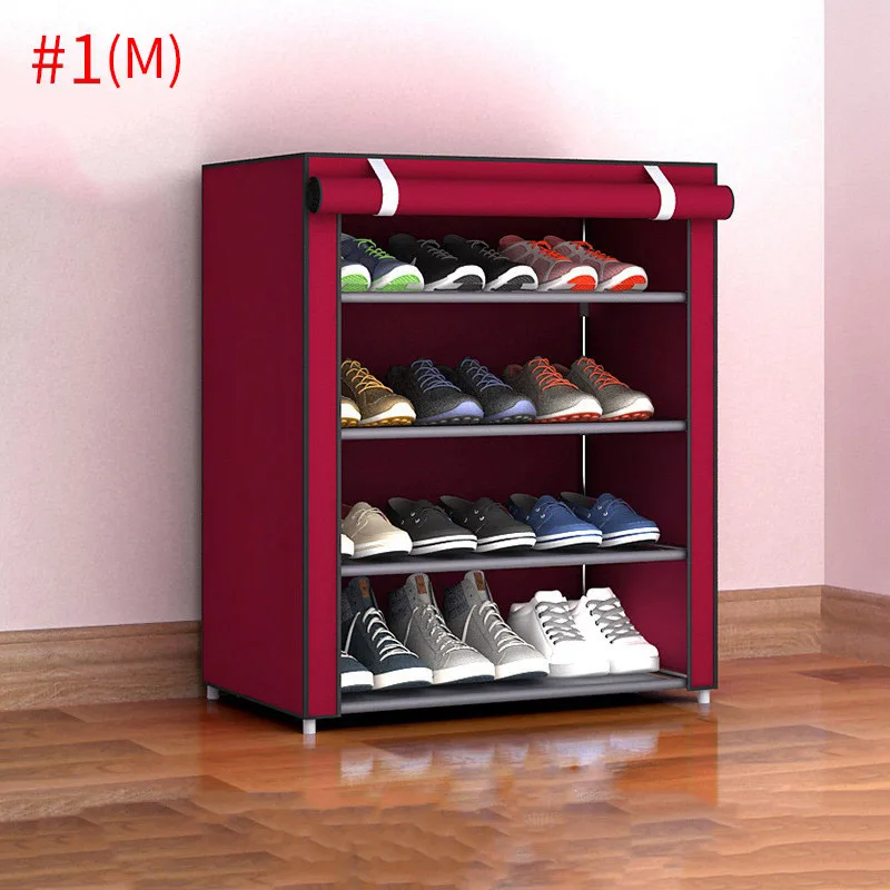 Пылезащитные стойки для домашней обуви, органайзер, несколько слоев обуви, держатель для полки стойки, дверная полка для обуви, экономия пространства, домашний шкаф для хранения - Цвет: style1 M